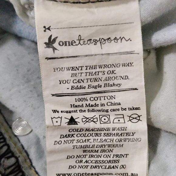 One Teaspoon Awesome Baggies Jeans - Wilde Size 27 - Picture 7 of 8